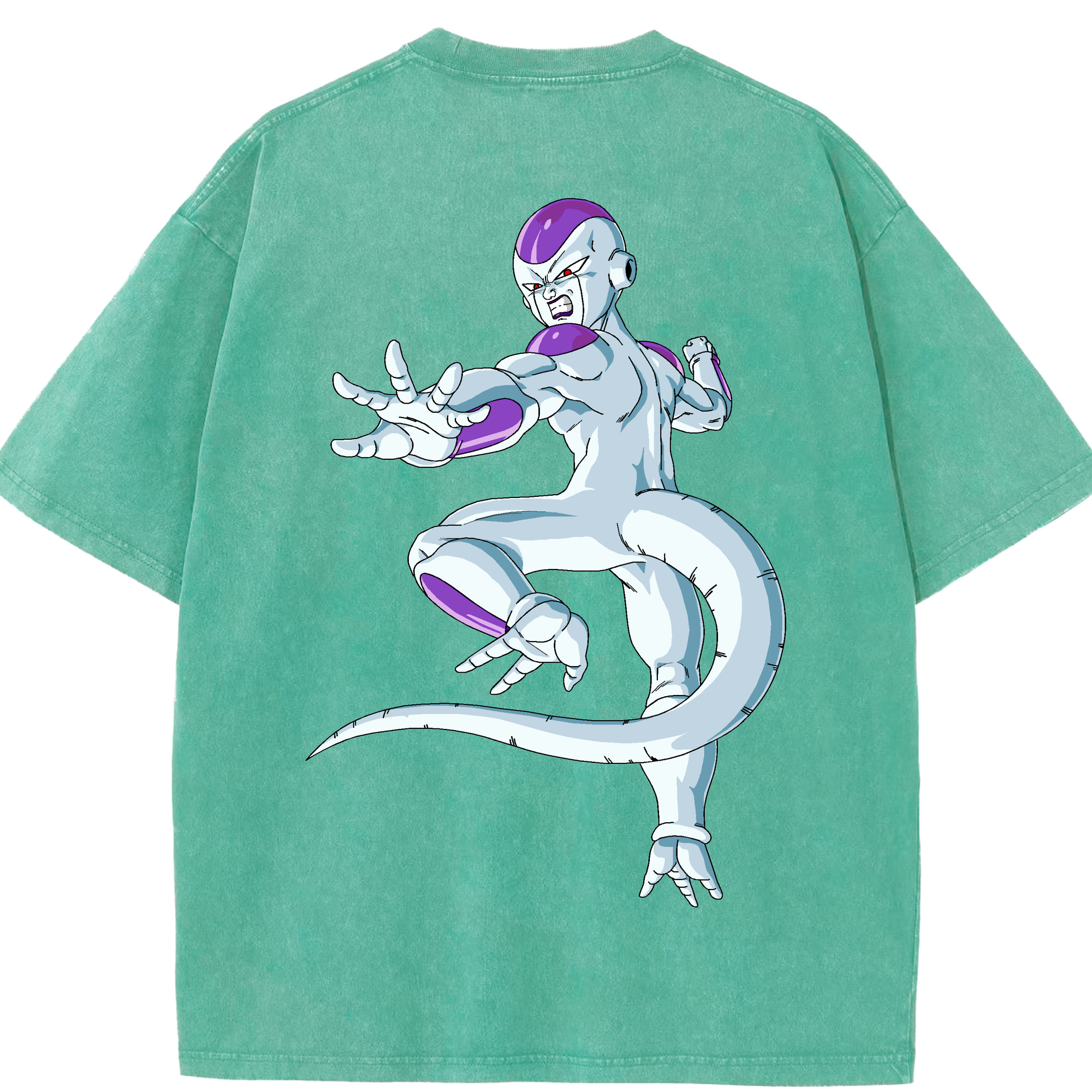 （画像用） ドラゴンボール フリーザ DRAGON BALL Frieza 綿100% ヴィンテージ風 半袖Tシャツ（背面プリント）